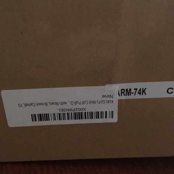 Toddler Dusty colored fur-lined boots with bows - Picture 7 of 8